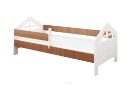 Łóżko dziecięce z barierką 160X80 BONNIE biały olcha