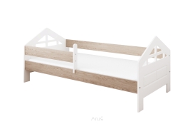 Łóżko dziecięce z barierką 160X80 BONNIE biały dąb